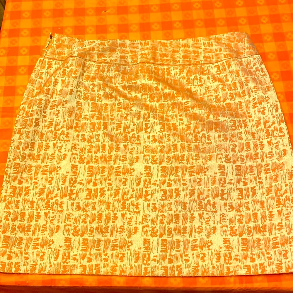 Ann Taylor Peach and Cream Skirt
